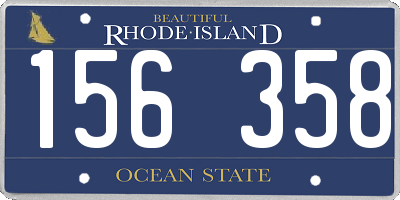 RI license plate 156358