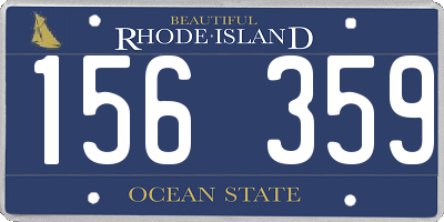 RI license plate 156359