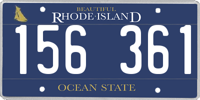 RI license plate 156361