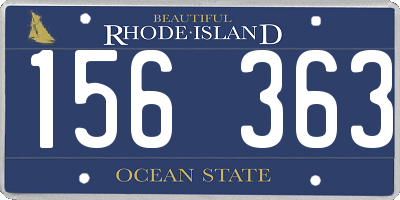 RI license plate 156363