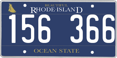 RI license plate 156366