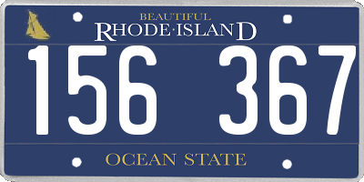 RI license plate 156367