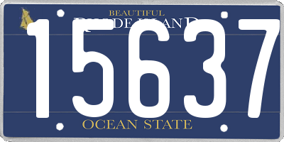 RI license plate 15637