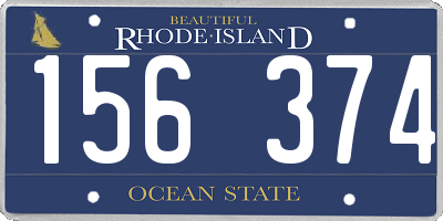 RI license plate 156374