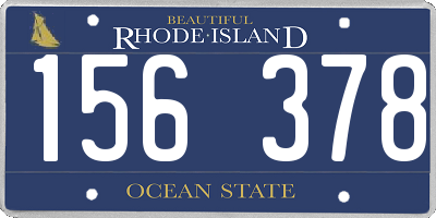 RI license plate 156378