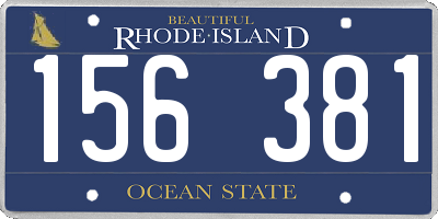 RI license plate 156381