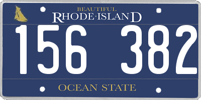 RI license plate 156382