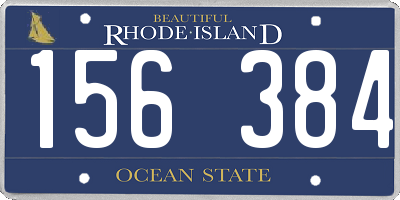 RI license plate 156384