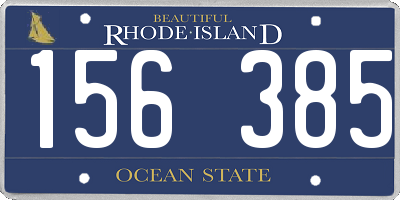 RI license plate 156385