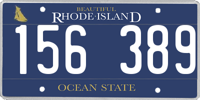 RI license plate 156389