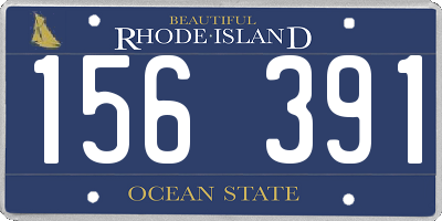 RI license plate 156391