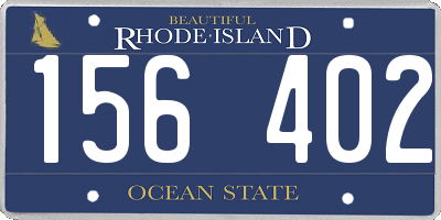 RI license plate 156402