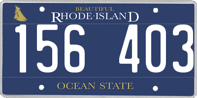 RI license plate 156403