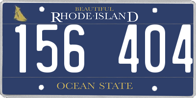 RI license plate 156404