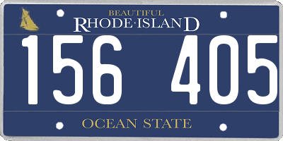 RI license plate 156405