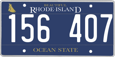 RI license plate 156407