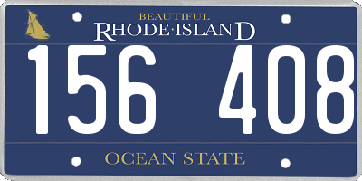 RI license plate 156408