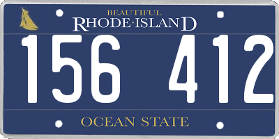 RI license plate 156412