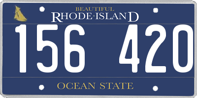RI license plate 156420