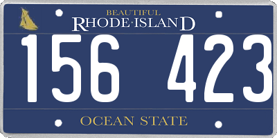 RI license plate 156423
