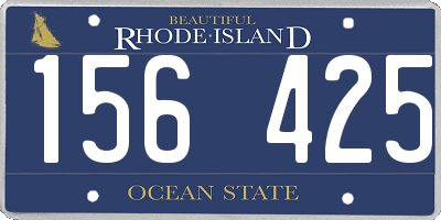 RI license plate 156425