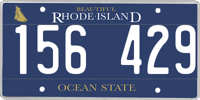 RI license plate 156429