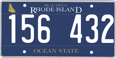 RI license plate 156432