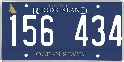 RI license plate 156434