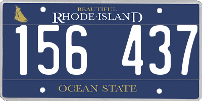 RI license plate 156437