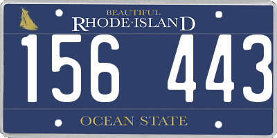 RI license plate 156443