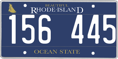 RI license plate 156445