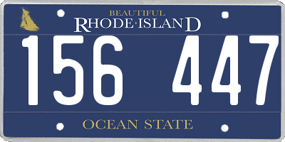 RI license plate 156447