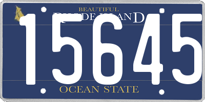 RI license plate 15645