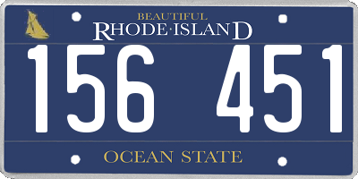 RI license plate 156451