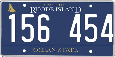 RI license plate 156454