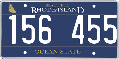 RI license plate 156455