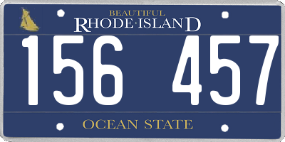 RI license plate 156457