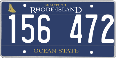 RI license plate 156472
