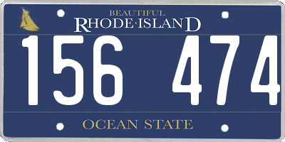 RI license plate 156474