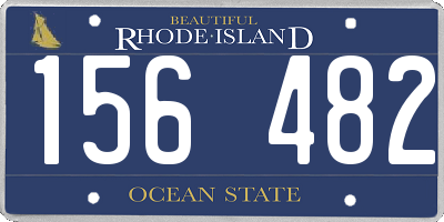 RI license plate 156482