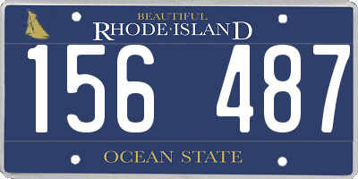 RI license plate 156487