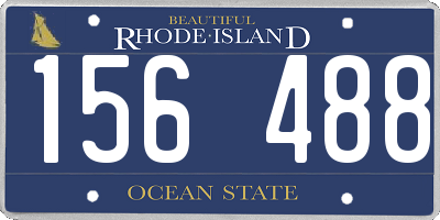 RI license plate 156488