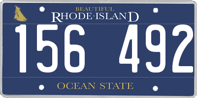 RI license plate 156492