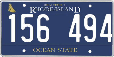 RI license plate 156494