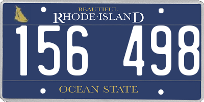 RI license plate 156498