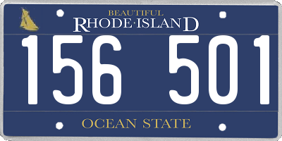 RI license plate 156501