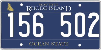 RI license plate 156502