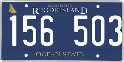RI license plate 156503