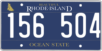 RI license plate 156504