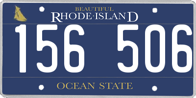 RI license plate 156506